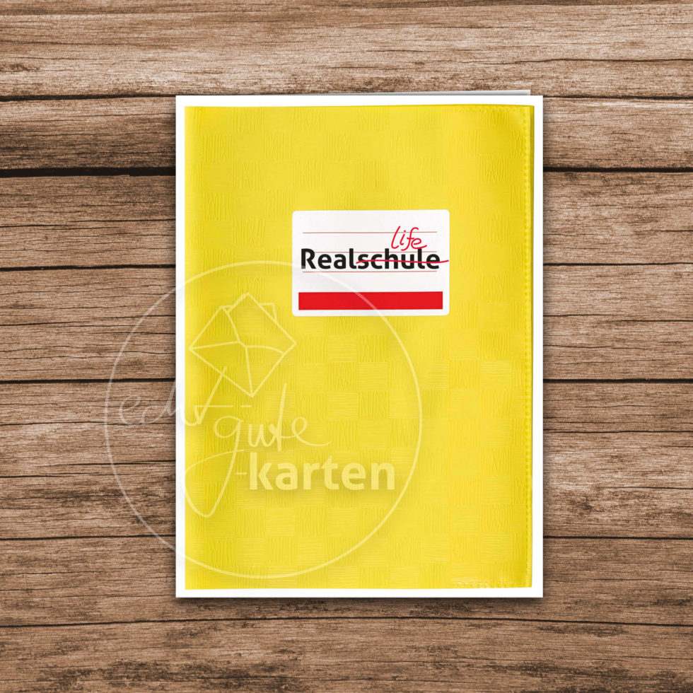 Karte Schulabschluss Realschule - zur Mitteren Reife