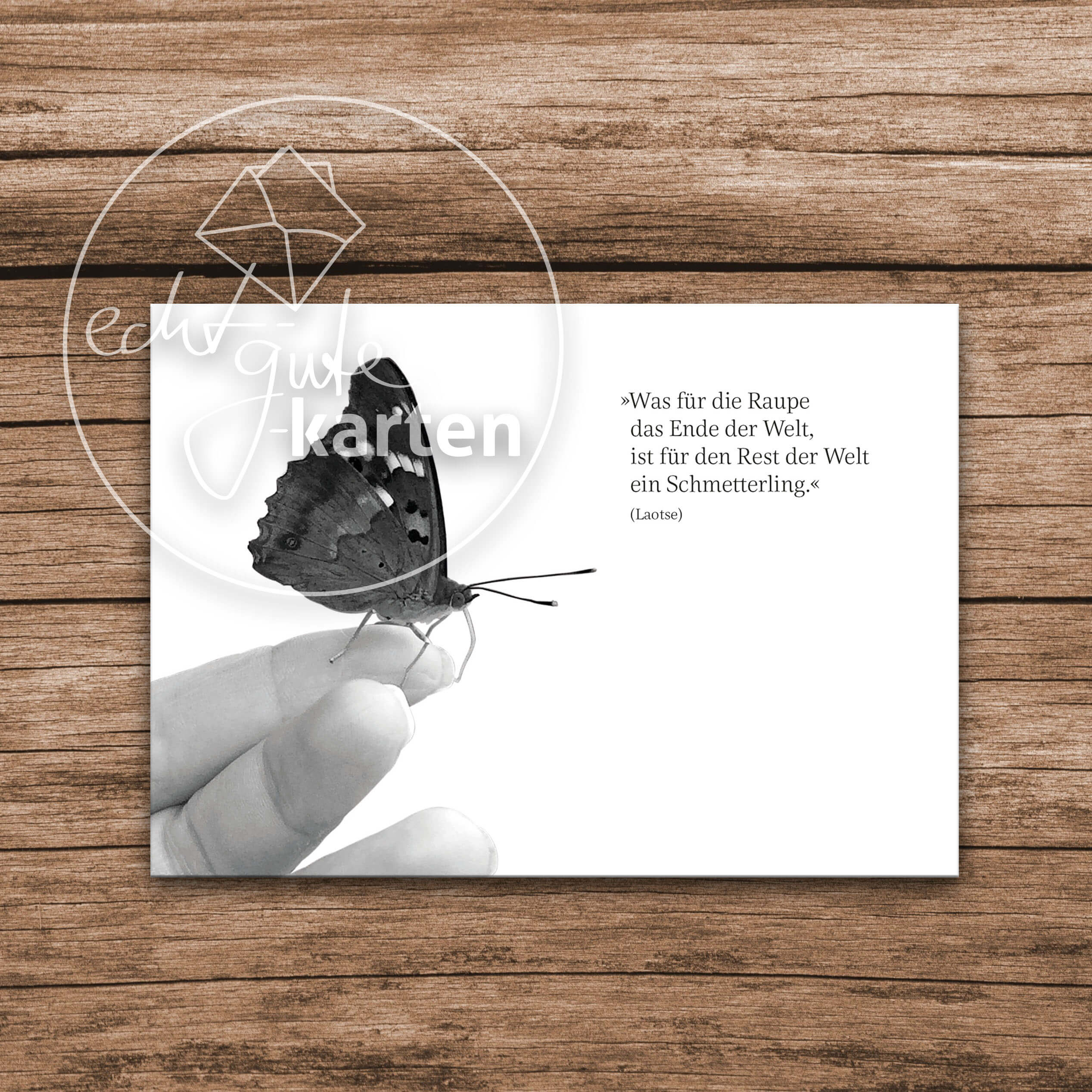 Trauerkarte Schmetterling - Vorderseite